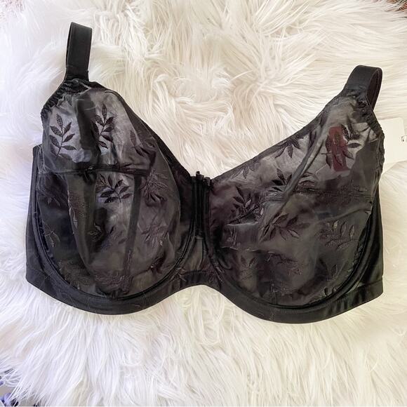 Panache Superbra Tango II Balconette Black Lace Underwire Unlined 34J 34 J New - Picture 1 of 12